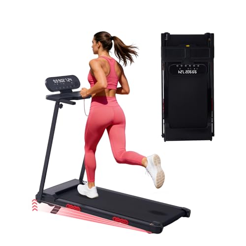 Image of Portable Treadmill for Home Small, Walking Pad with Handle Bar, 3.5HP Eelectric Walking Pad Treadmill with Handle Bar and Incline, Small Treadmills for Home Exercising, 0.6-10MPH, 400BS