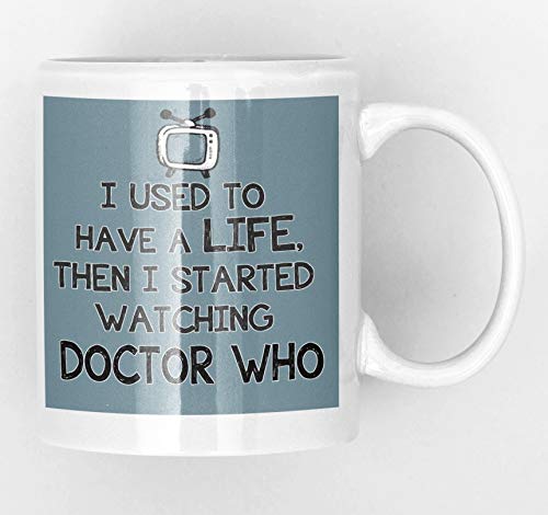 Image of Bagamug I Used to Have a Life Doctor WHO Cartoon TV Mug New Quick and Easy Personalised Office Vintage Style Ceramic Tea and Coffee Mug