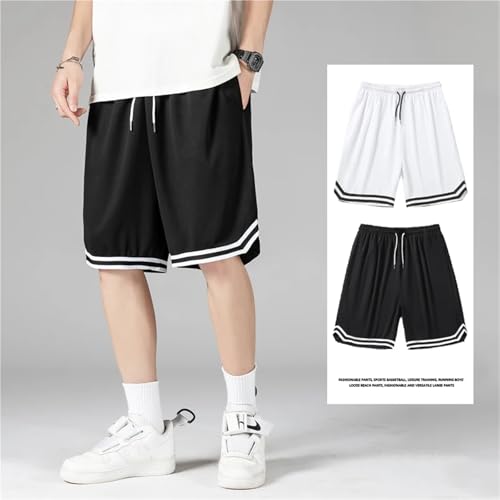 Short de basket homme en soie glacée léger et ample - 4