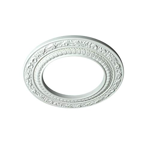 Recessed Spot Light Trim White Urethane Recessed Decorative Ceiling Medallion 6" Id X 10" Od Light Rosette Water Resistant Ceiling Moulding Renovators Supply Manufacturing Pack Of 10 #TOP3