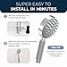 HammerHead Showers Shark Skin Grip Compatible for HammerHead Showers 1-Spray Handheld Shower Head Slip-Free Silicone Grip for Handheld Shower Head for Elderly or Kids Gray