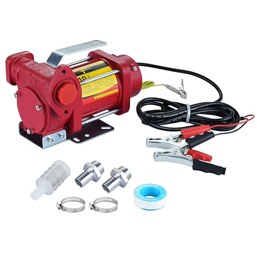 Image of TRUPOW 12V DC 10GPM Self-priming Heavy-duty Gasoline Fuel Oil Transfer Pump with Explosion-proof for Gasoline Diesel Kerosene & More