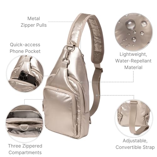 Image of Baggallini Women's Central Park Sling 12 inchx7 inch Crossbody Bag W /Convertible Adjustable Shoulder Strap