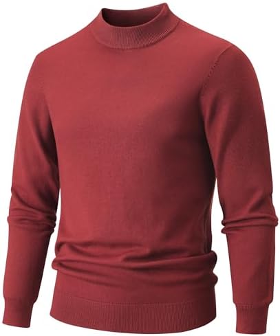 VEIISAR Herren Stehkragenpullover 360g - Dicke Variante - Pullover Wärme für Herbst/Winter - Weicher Bequemer Strickpullover