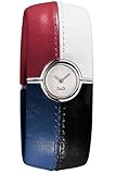  Dolce & Gabbana ES SLV DIAL Red/WTE/Blue/BLK Bangle DW0436 - Reloj de Mujer de Cuarzo, Correa de Piel Color