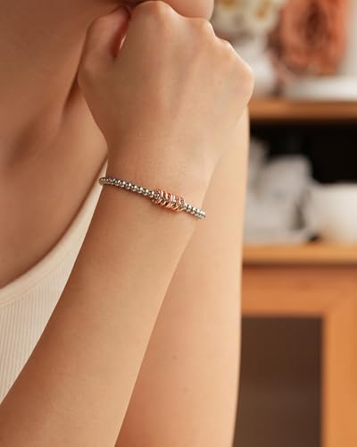 Classy 30th 60th Birthday Gifts for Women Her, Inspirational Rose Gold Charm Bracelet Gifts for 30 60 Year Old Women Happy Birthday with Message Card4