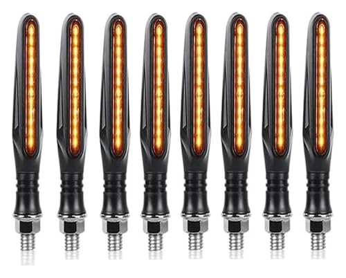 �o�C�N �E�C���J�[ �p R6 R3 R1 R7 R125 YZF R25 MT 07 09 03 �I�[�g�o�C�p �����C���W�P�[�^�[ LED �^�[���V�O�i�����C�g �A���o�[ �t���b�V���[ �����j���O(8pcs Yellow)