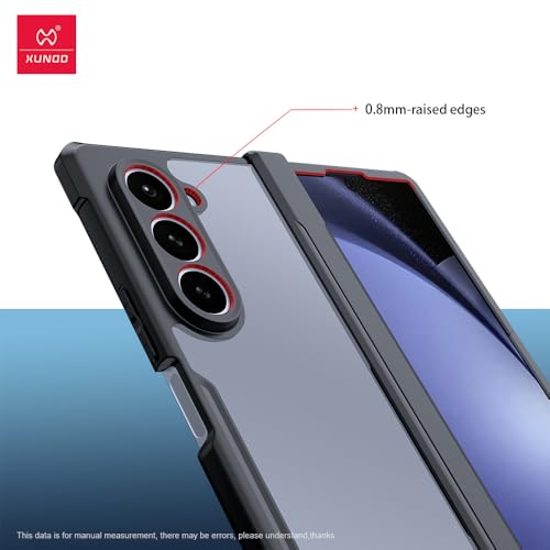 Image of PRITO Compatible for Samsung Galaxy Z Fold 6 Case - Clear Beatle Slim Phone Case with Hard Pc Back, Soft TPU Edges, Hinge, Non-Yellowing, Shockproof Protective Cover for Z Fold 6