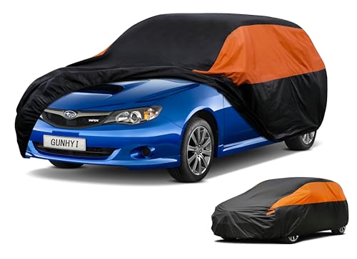 Image of GUNHYI Subaru Car Cover Custom Fit Subaru WRX Impreza Hatchback Waterproof All Weather for Automobiles, Lightweight Full Exterior Cover Outdoor Sun UV Rain Dust Snow Wind Protection.