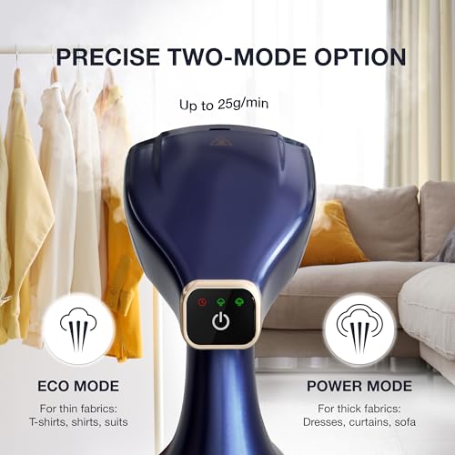 LEBENLANG Handheld Clothes Steamer Iron - 1500W & 300ml I Incl. 2 Attachments & Ironing glove I Portable for Shirt Curtain Suit I Vertical Garment Steamer Clothing steam Hand Held Steamers for clothes - Image 3
