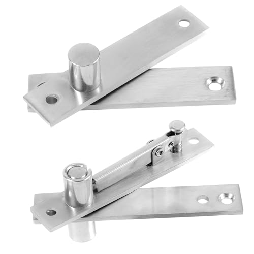 Charnières Pivotantes de Porte Robustes, Charnière de Porte Cachée Acier Inoxydable Rotation à 360 Degrés Quincaillerie de Porte Secrète Bois Invisible pour Porte Placard Bibliothèque