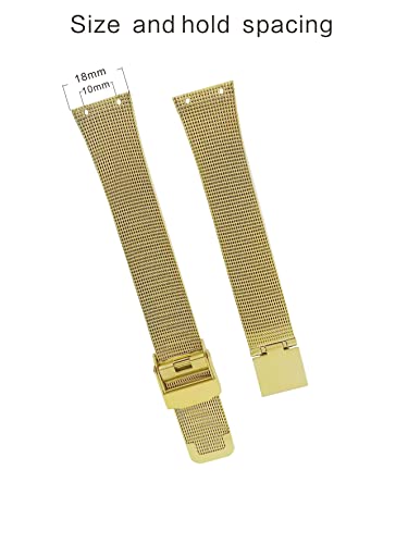 NZZXTO Replacement Watch Band for Bering Unisex Watch with Screw slim strap 18mm-14mm (hole spacing 10MM)2
