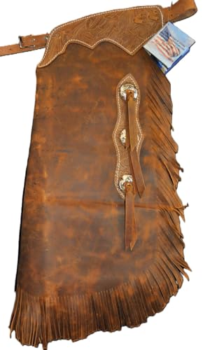 Kids Chinks/Leather Kids Chinks/Brown Kids Chinks/Distressed Brown Kids Chinks/R Bar K (7/8)