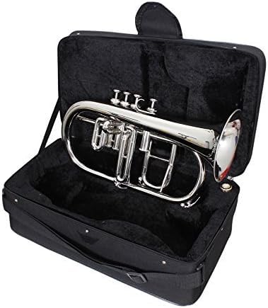 Q 25 Flugel Horn Bb Pitch with Carrying Hardcase & Mouthpiece, Flugelhorn Harmon Mute 4 Valve in Nickel Finish - Image 2
