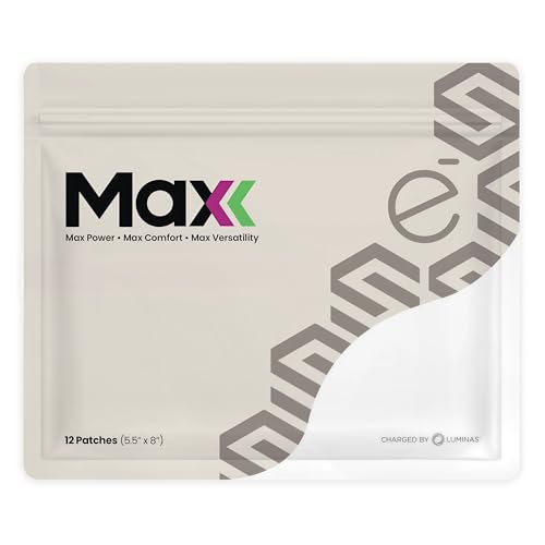 LUMINAS Max Patch - Electroceutical Relief - Versatile Comfort Strong Adhesion Long Lasting - Back Shoulders Neck Knees - 12 Pack
