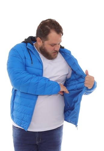 CRK Men's Plus Size Puffer Jacket – Lightweight Hooded Insulated Winter Coat, Windproof, Zipper Down Jacket, Warm & Durable3