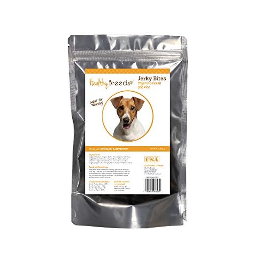 Healthy Breeds Jack Russell Terrier Jerky Bites Chicken & Rice Recipe Dog Treats 5 oz