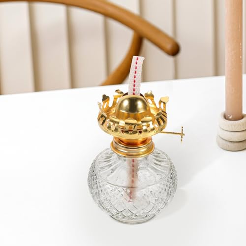 Support lampe à huile vintage en métal doré durable et esthétique - 6