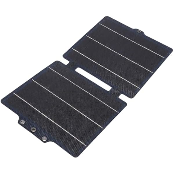 LICAEVEY Przenośna ładowarka Słoneczna 10 W do Smartfonów, Tabletów Zajęcia na świeżym Powietrzu, Składany Panel Słoneczny o Wysokiej Wydajności z Portami USB i Typu C
