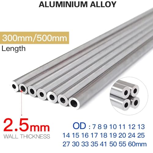 Tube en aluminium 6063 finitions soignées diamètre 25mm longueur 500mm