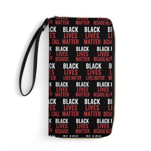 Women's Wristlet Wallets, Smooth Zipper, Slot Pockets, Large Capacity, Great for Mom, Black Lives Matter