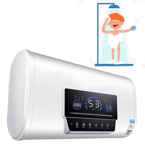 Calentador de agua eléctrico de 3KW y con control remoto y pantalla táctil, calentador de agua instantáneo con pantalla digital de temperatura, para baño de hotel,50L