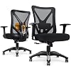 Ergonomic Office Chair, Mesh Computer Desk Chairs with BIFMA X5.1 Certified, Adjustable Lumbar Support, 3D Arm, Tilt Back, Wide Seat, Comfy Swivel Work Task Chair for Company and Home (Onyx Black)