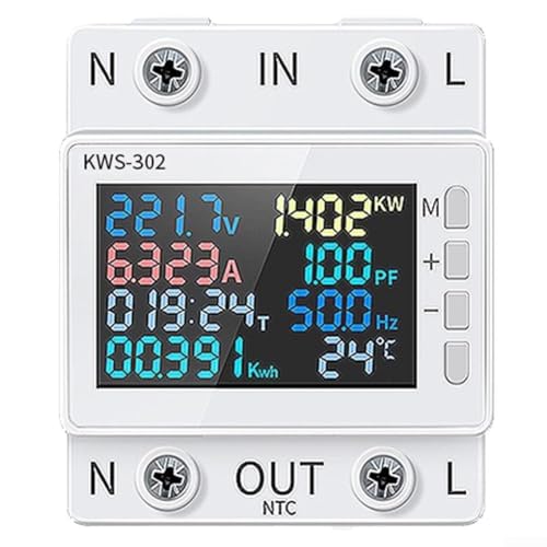 AC Energys Meter 2P 63A Wi-Fi para Smart Power Meter App Control para Tuya 170-270V (KWS-302)