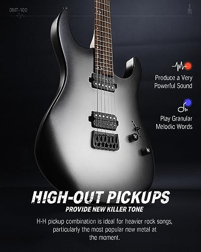 image for Donner Solid Body Electric Guitar, 39 Inch Metal Electric Guitar Begin