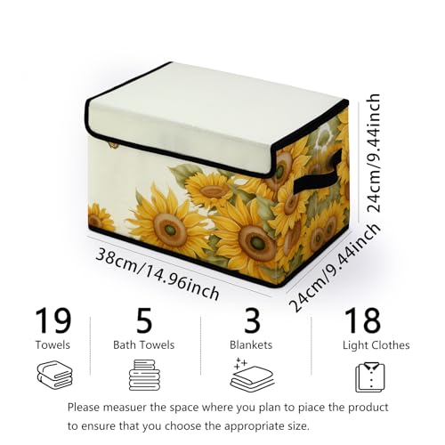 Image of Stackable Storage Bins with Lids,Closet Organizers Fabric Box for Home and Office,Blanket Clothes Organizers,Under Bed Storage Containers 3 Pack
