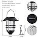 2 Pack Solar Lanterns Outdoor Waterproof, Hanging Metal Glass Solar Lights with Wall Mount Kit, Garden Lanterns Solar Powered for Outdoor, Fence, Front Porch Exterior Lighting