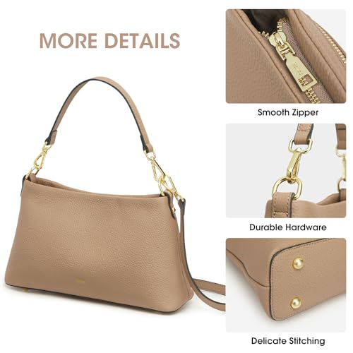 Image of Kattee Genuine Leather Crossbody Bag for women, Small Purse | Compact size. 2 removable & adjustable straps for versatile carry. Fits phone, cards & daily essentials. Trendy style