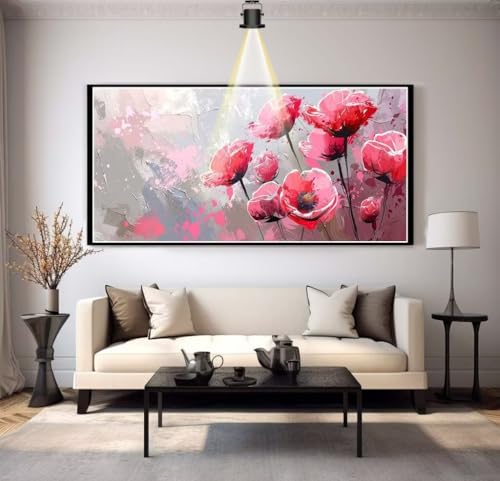 Broderie Diamant Kit Complet Coquelicots : Grand Format Anti-Stress DIY
