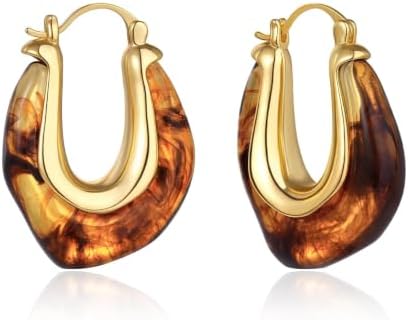 KELORIS PATH Acrylic Hoop Earrings for Women