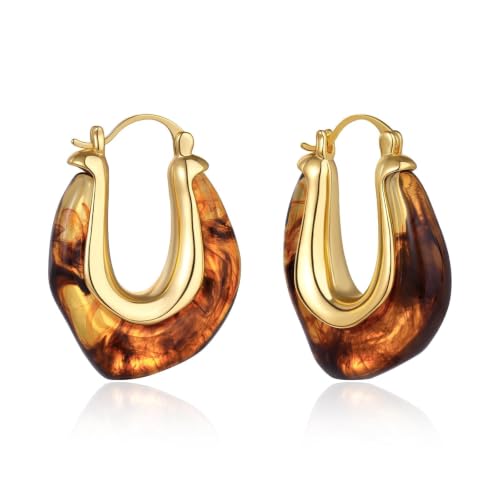 KELORIS PATH Acrylic Hoop Earrings for Women