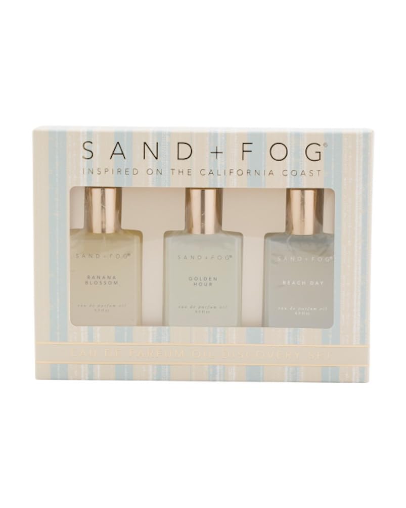 Sand + Fog Eau de Parfum Oil Discovery Set, 3 Roll-On Bottles, 0.5 fl oz Each