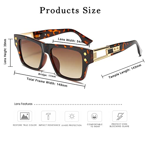 Long Keeper Square Sunglasses for Women Men Retro Rectangle Sunglasses Vintage Rectangular Sun Glasses UV400 Protection4
