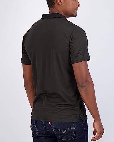 Real Essentials 3 Pack: Mens Short Sleeve Dry-Fit Collared Polo Shirt with Pocket - Active Casual (Available Big & Tall)4