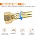 2PCS Car Tire Chuck - Heavy Duty Brass Screw on Tire Air Chuck with 1/4'' NPT Thread - Tire Inflator Nozzle Twist-on Chucks for Tire Inflator Gauge Compressor Accessories