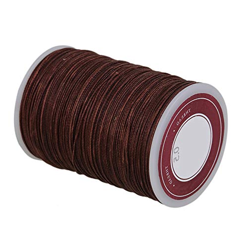 Cnbtr 120M Brown 0.5Mm Dia Polyester Leather Sewing Round Waxed Thread Cord For Diy Handicrafts #TOP2