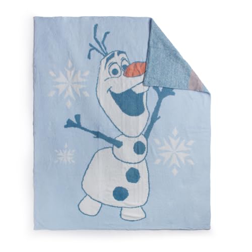Image of Jay Franco Kids Feather Knit Blanket - 50 inch x 60 inch Inch Soft & Cozy Plush Throw for Bedroom & Couch Decor, Official Licensed Product, Blue - Frozen