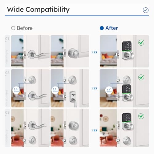 Kucacci Keypad Smart Door Lock With Knob: Kucacci Keyless Entry Door Lock For Front Door thumb #6