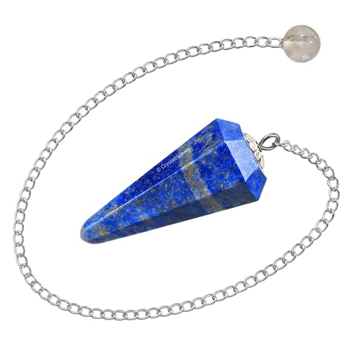 Image of Lapis Lazuli Pendulum Dowsing Tool - Natural Crystal Pendulum for Spiritual Guidance - Premium Dowser Pendulum for Accurate Divination and Energy Healing - Perfect for Energy Healing and Chakra Balancing - Handcrafted with Precision and Elegance