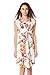 Bearsland Women's Maternity and Nursing Short Sleeves Floral Dress Whtie Size L