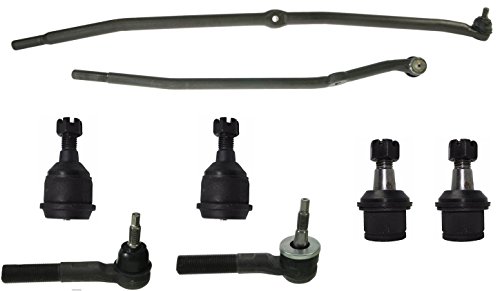 8 Pcs Steering & Suspension Kit Inner & Outer Tie Rod Ends, Upper & Lower Ball Joints Driver & Passenger Side #TOP27