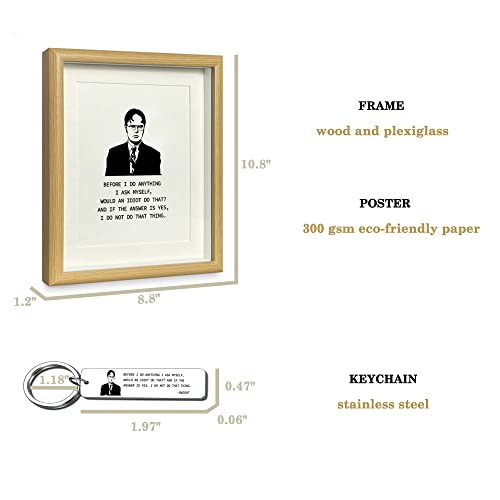 The Office Merchandise Motivational Photo Frame Inspirational Wall Art For The Office Decor The Office Quote Poster For Coworker, Friend Or The Office Tv Show Fans, Dwight Motto (8.8” X 10.8”) #TOP2