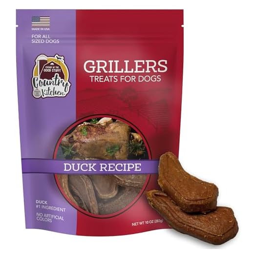 Country Kitchen Duck Grillers Dog Treats, High Protein, Low Fat, No Artificial Colors, 10 oz