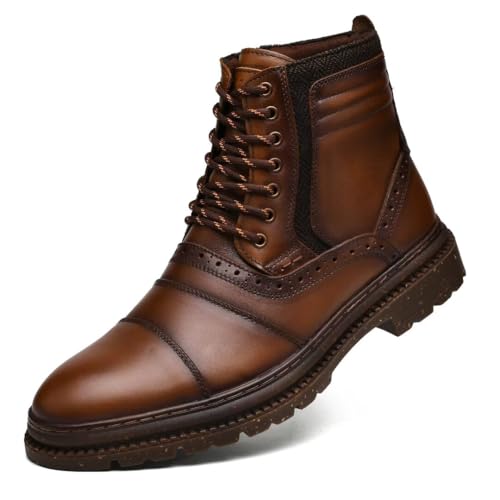 Image of Men's Chukka Boots Genuine Leather Ankle Boot for Men Classic Casual Oxford Style Footwear