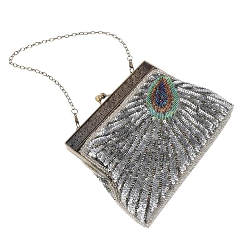 Pochette de soirée motif paon : l'accessoire magique pour vous sentir unique et rayonnante
