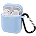 Produktbild Airpods Schutzhülle Hülle Kompatibel mit AirPods 2 & 1, KOKOKA Silikon AirPods Schutzhülle hülle [LED an der Frontseite Sichtbar][Stoßfeste Schutzhülle] Sky Blue
